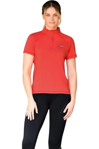 Weatherbeeta Womens Prime Short Sleeve Top 101906000 - Bittersweet Red